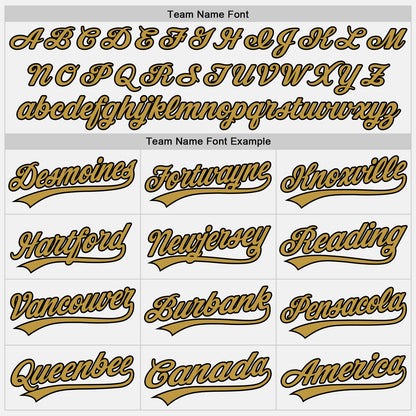 Custom White Black Pinstripe Old Gold Authentic Baseball Jersey - Sky-Custom
