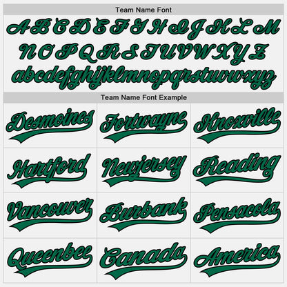 Custom White Black Pinstripe Kelly Green Authentic Baseball Jersey - Sky-Custom