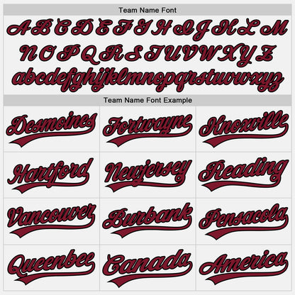 Custom White Black Pinstripe Crimson Authentic Baseball Jersey - Sky-Custom