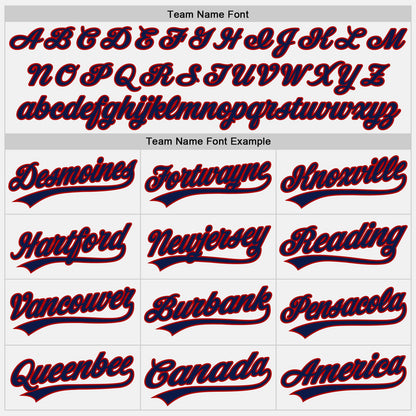Custom White Navy Pinstripe Navy-Red Authentic Baseball Jersey - Sky-Custom