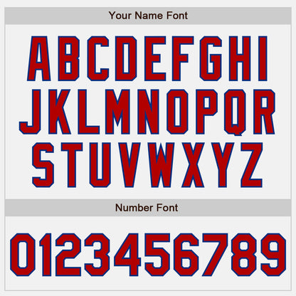 Custom White Red Pinstripe Red-Royal Authentic Baseball Jersey - Sky-Custom