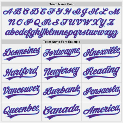 Custom White Purple Pinstripe Light Blue Authentic Baseball Jersey - Sky-Custom
