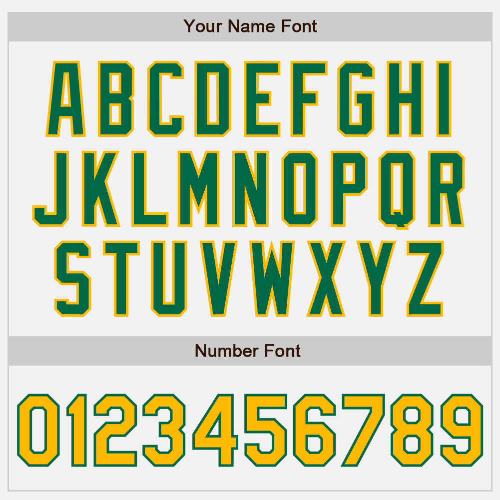 Custom White Kelly Green Pinstripe Gold Authentic Baseball Jersey - Sky-Custom