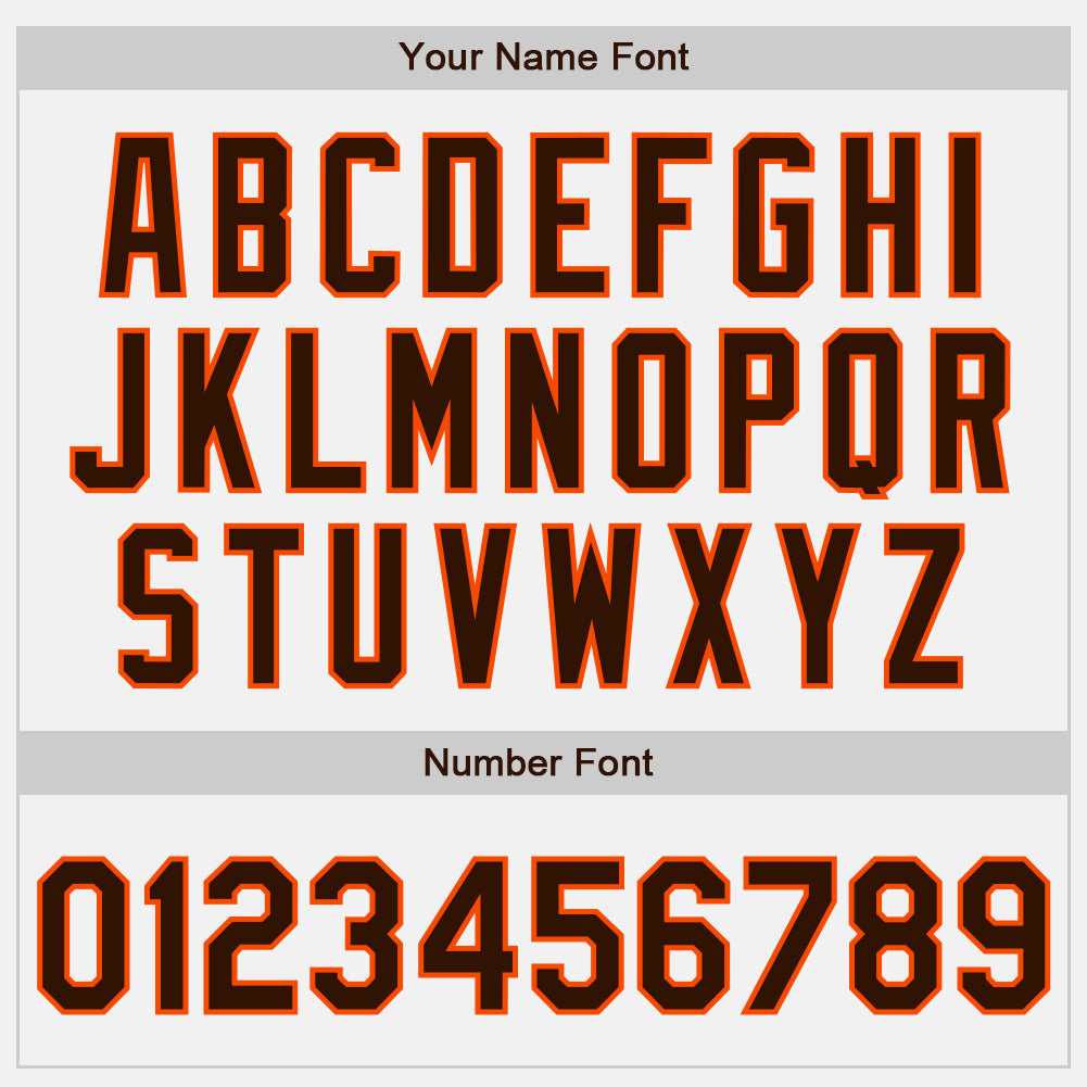 Custom White Brown Pinstripe Brown-Orange Authentic Baseball Jersey - Sky-Custom