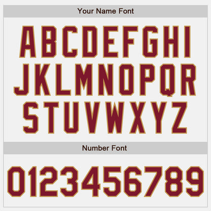 Custom White Crimson Pinstripe Crimson-Old Gold Authentic Baseball Jersey - Sky-Custom
