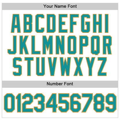 Custom White Teal-Old Gold Authentic Baseball Jersey - Sky-Custom