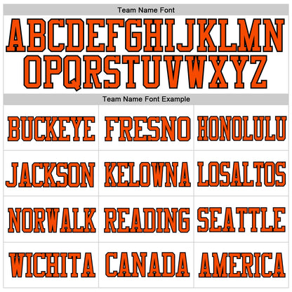 Custom White Orange-Black Mesh Authentic Football Jersey - Sky-Custom