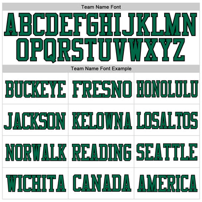 Custom White Kelly Green-Black Mesh Authentic Football Jersey - Sky-Custom