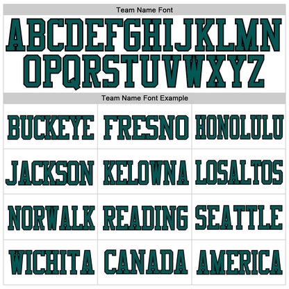 Custom White Midnight Green-Black Mesh Authentic Football Jersey - Sky-Custom