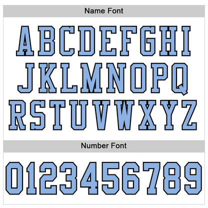 Custom White Light Blue-Black Mesh Authentic Football Jersey - Sky-Custom