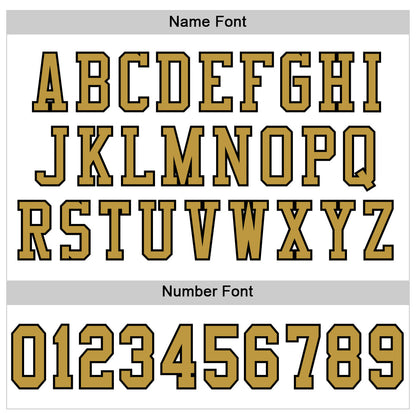 Custom White Old Gold-Black Mesh Authentic Football Jersey - Sky-Custom