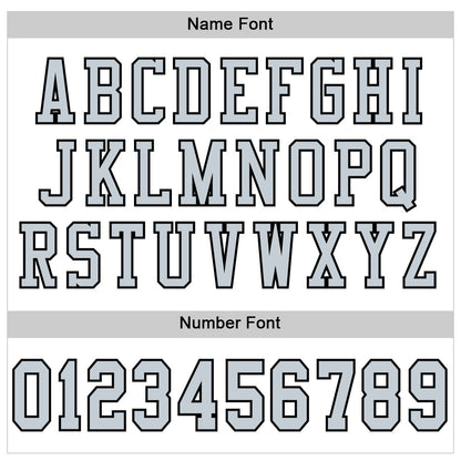 Custom White Silver-Black Mesh Authentic Football Jersey - Sky-Custom