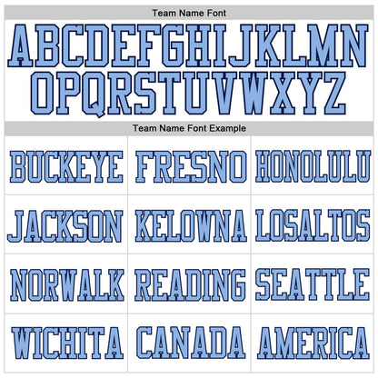 Custom White Light Blue-Navy Mesh Authentic Football Jersey - Sky-Custom