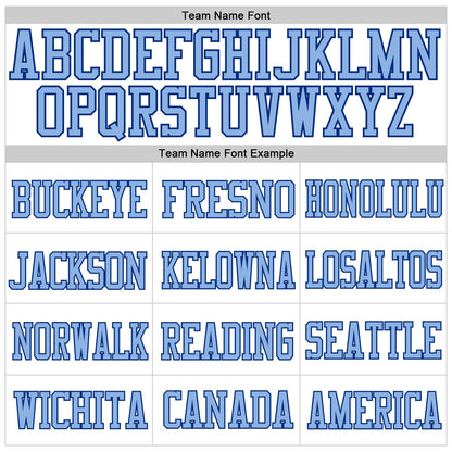 Custom White Light Blue-Royal Mesh Authentic Football Jersey - Sky-Custom