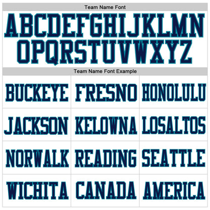 Custom White Navy Gray-Teal Mesh Authentic Football Jersey - Sky-Custom