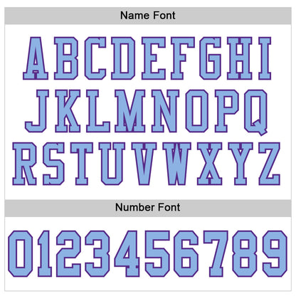 Custom White Light Blue-Purple Mesh Authentic Football Jersey - Sky-Custom