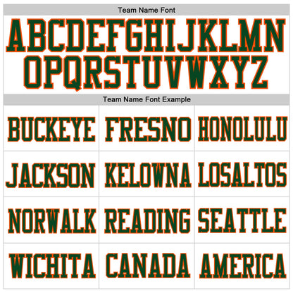 Custom White Green-Orange Mesh Authentic Football Jersey - Sky-Custom