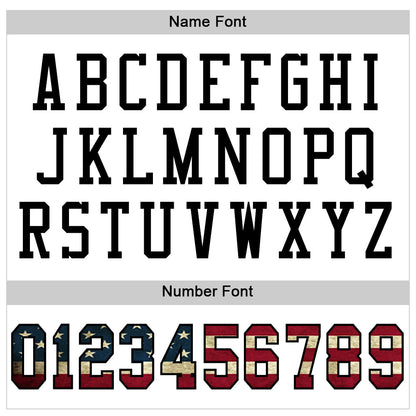 Custom White Vintage USA Flag-Black Mesh Authentic Football Jersey - Sky-Custom