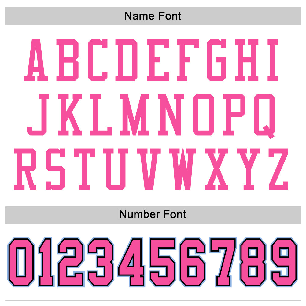 Custom White Pink Black-Light Blue Mesh Authentic Football Jersey - Sky-Custom