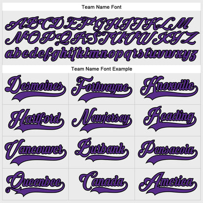 Custom White Purple-Black Hockey Lace Neck Jersey - Sky-Custom