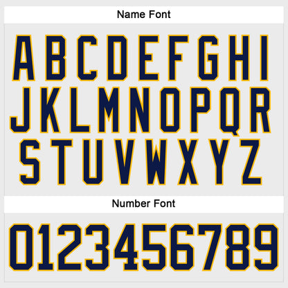 Custom White Navy-Gold Hockey Lace Neck Jersey - Sky-Custom