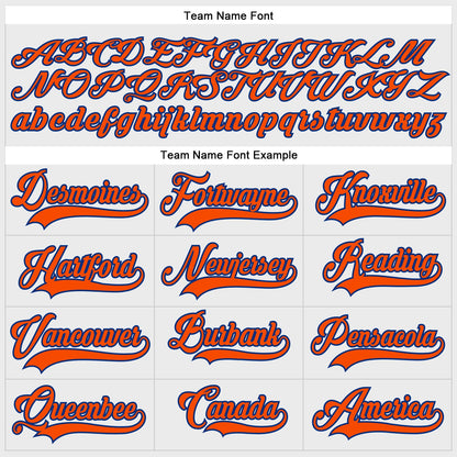 Custom White Orange-Royal Hockey Lace Neck Jersey - Sky-Custom