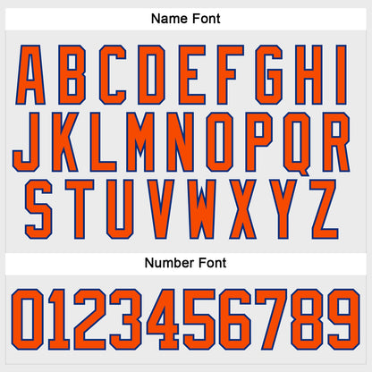 Custom White Orange-Royal Hockey Lace Neck Jersey - Sky-Custom