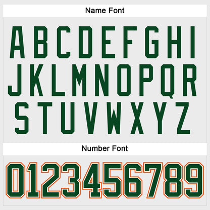 Custom White Green-Orange Hockey Lace Neck Jersey - Sky-Custom