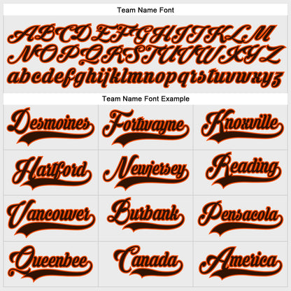 Custom White Brown-Orange Hockey Lace Neck Jersey - Sky-Custom