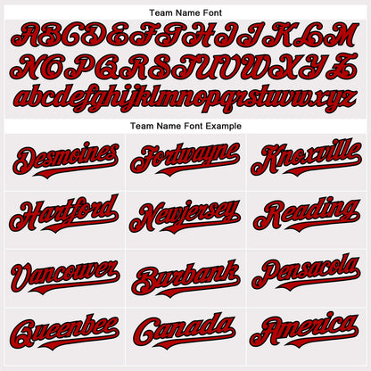 Custom White Red-Black Authentic Baseball Jersey - Sky-Custom