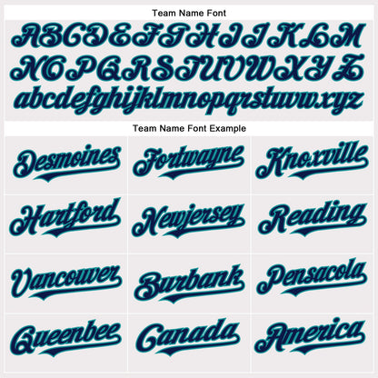 Custom White Navy-Teal Authentic Baseball Jersey - Sky-Custom