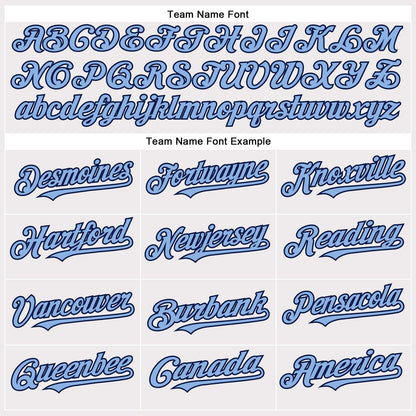 Custom White Light Blue-Navy Authentic Baseball Jersey - Sky-Custom