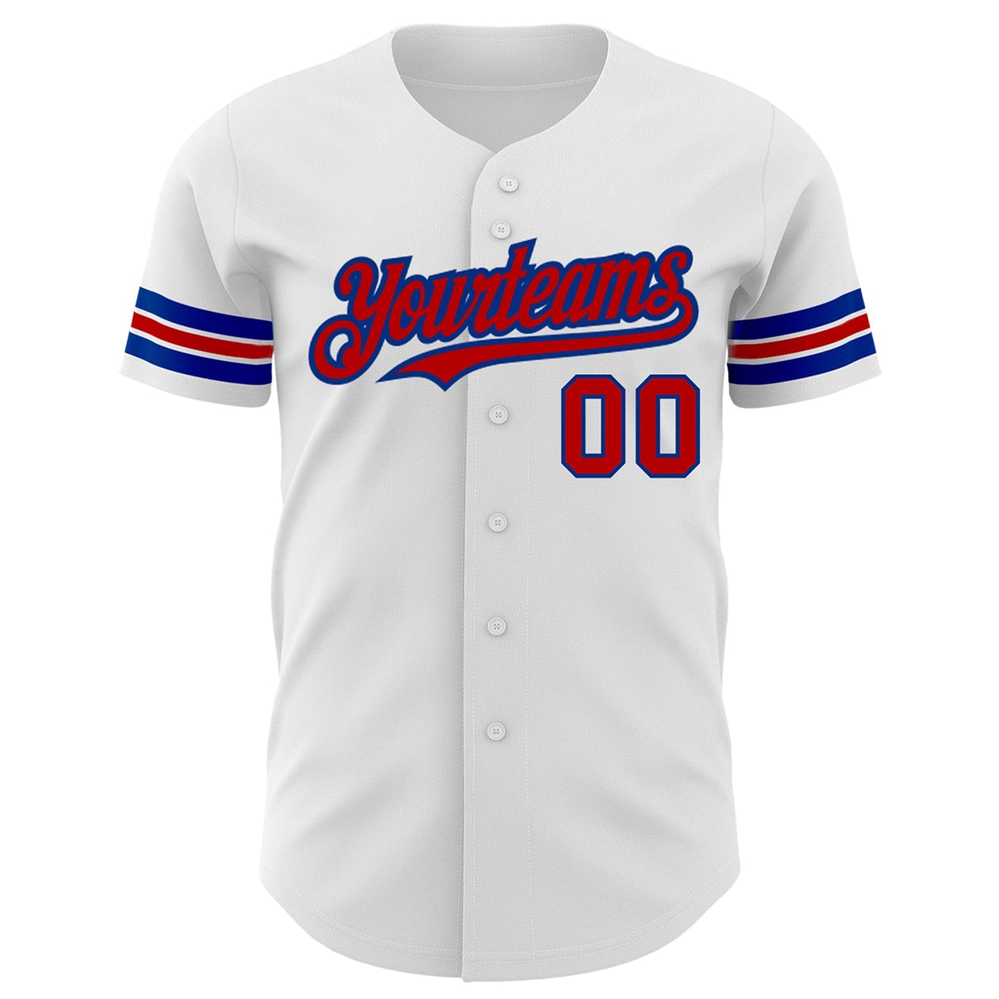 Custom White Red-Royal Authentic Baseball Jersey - Sky-Custom