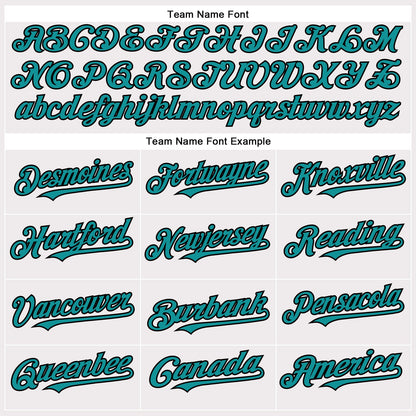 Custom White Teal-Black Authentic Baseball Jersey - Sky-Custom