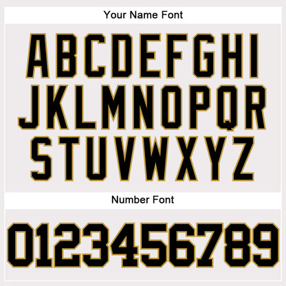 Custom White Black-Old Gold Authentic Baseball Jersey - Sky-Custom