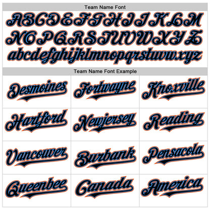 Custom White Black Pinstripe Electric Blue-Orange Authentic Sleeveless Baseball Jersey - Sky-Custom