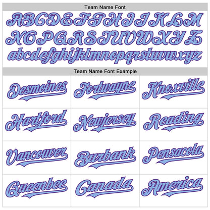 Custom White Light Blue Pinstripe Purple Authentic Sleeveless Baseball Jersey - Sky-Custom