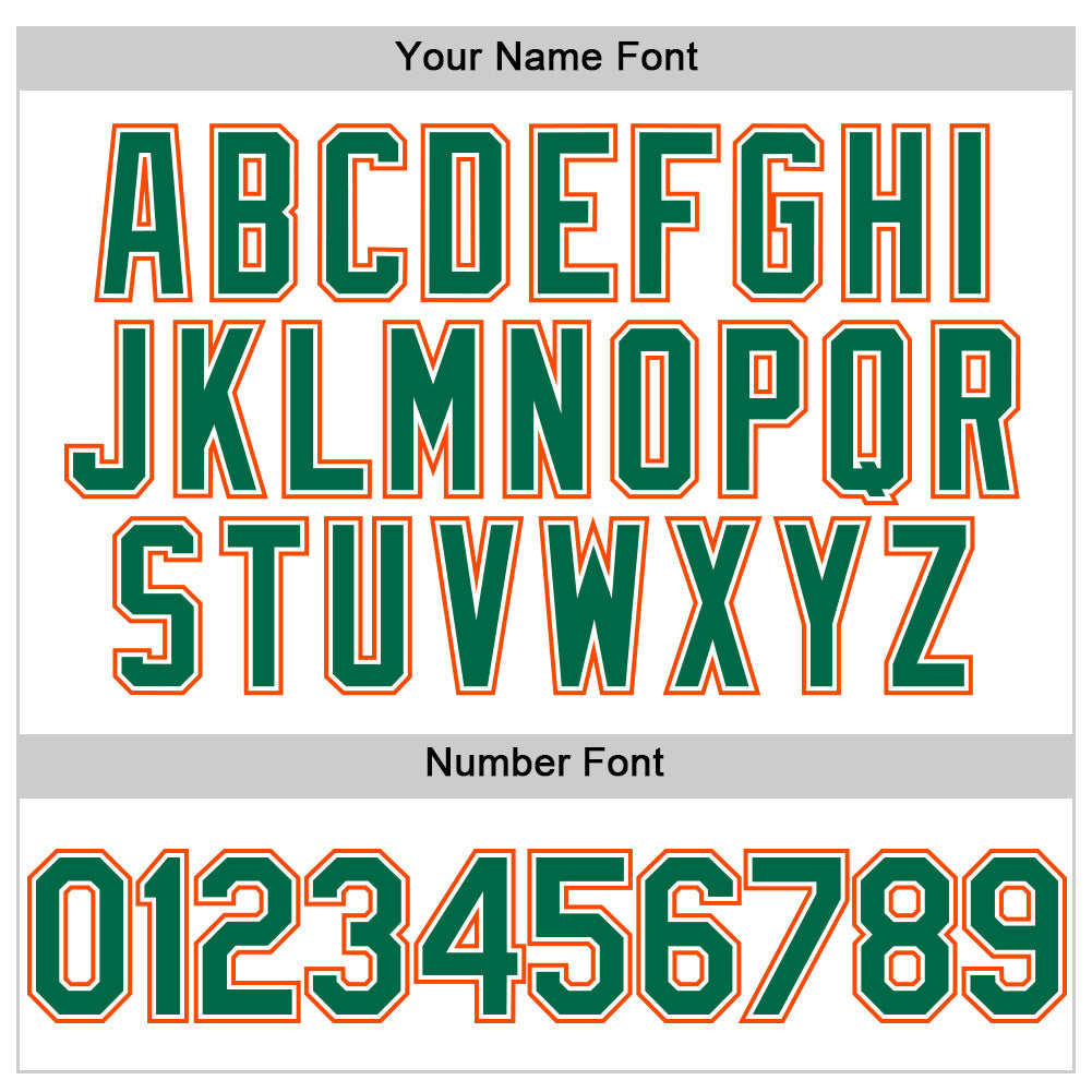 Custom White Kelly Green Pinstripe Orange Authentic Sleeveless Baseball Jersey - Sky-Custom