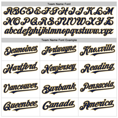 Custom White Navy Pinstripe Old Gold Authentic Sleeveless Baseball Jersey - Sky-Custom
