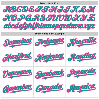 Custom White Teal Pinstripe Pink Authentic Sleeveless Baseball Jersey - Sky-Custom