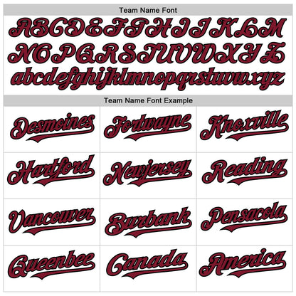 Custom White Crimson Pinstripe Black Authentic Sleeveless Baseball Jersey - Sky-Custom