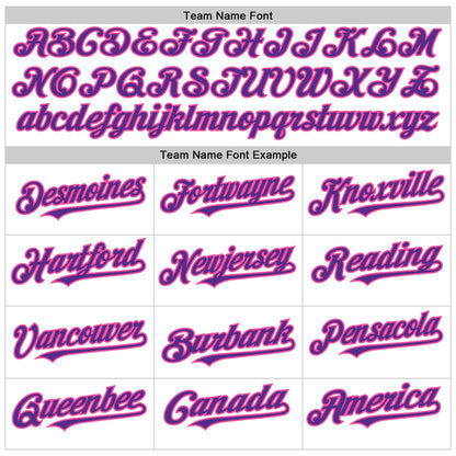 Custom White Purple Pinstripe Pink Authentic Sleeveless Baseball Jersey - Sky-Custom