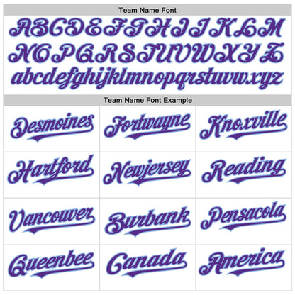 Custom White Purple Pinstripe Light Blue Authentic Sleeveless Baseball Jersey - Sky-Custom
