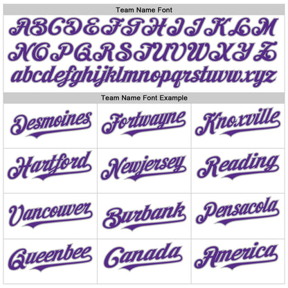 Custom White Purple Pinstripe Gray Authentic Sleeveless Baseball Jersey - Sky-Custom