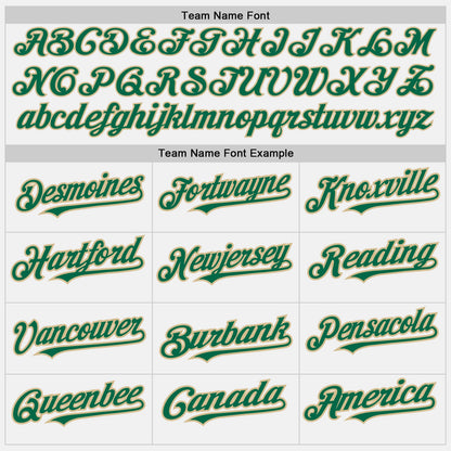 Custom White Kelly Green-Vegas Gold Authentic Baseball Jersey - Sky-Custom