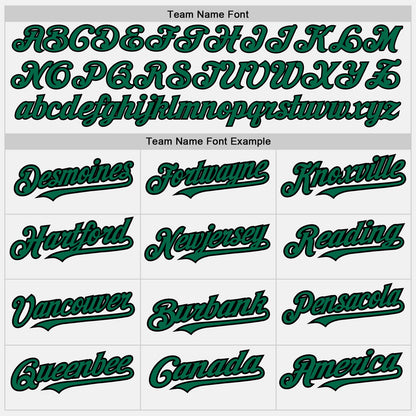 Custom White Kelly Green Pinstripe Black Authentic Baseball Jersey - Sky-Custom