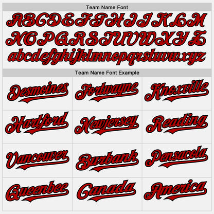 Custom White Black Pinstripe Red Authentic Baseball Jersey - Sky-Custom