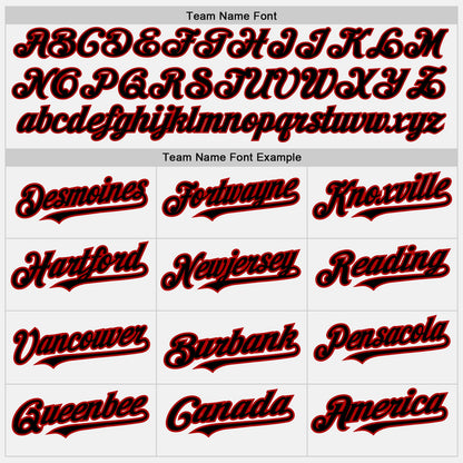 Custom White (Black Red Pinstripe) Black-Red Authentic Baseball Jersey - Sky-Custom