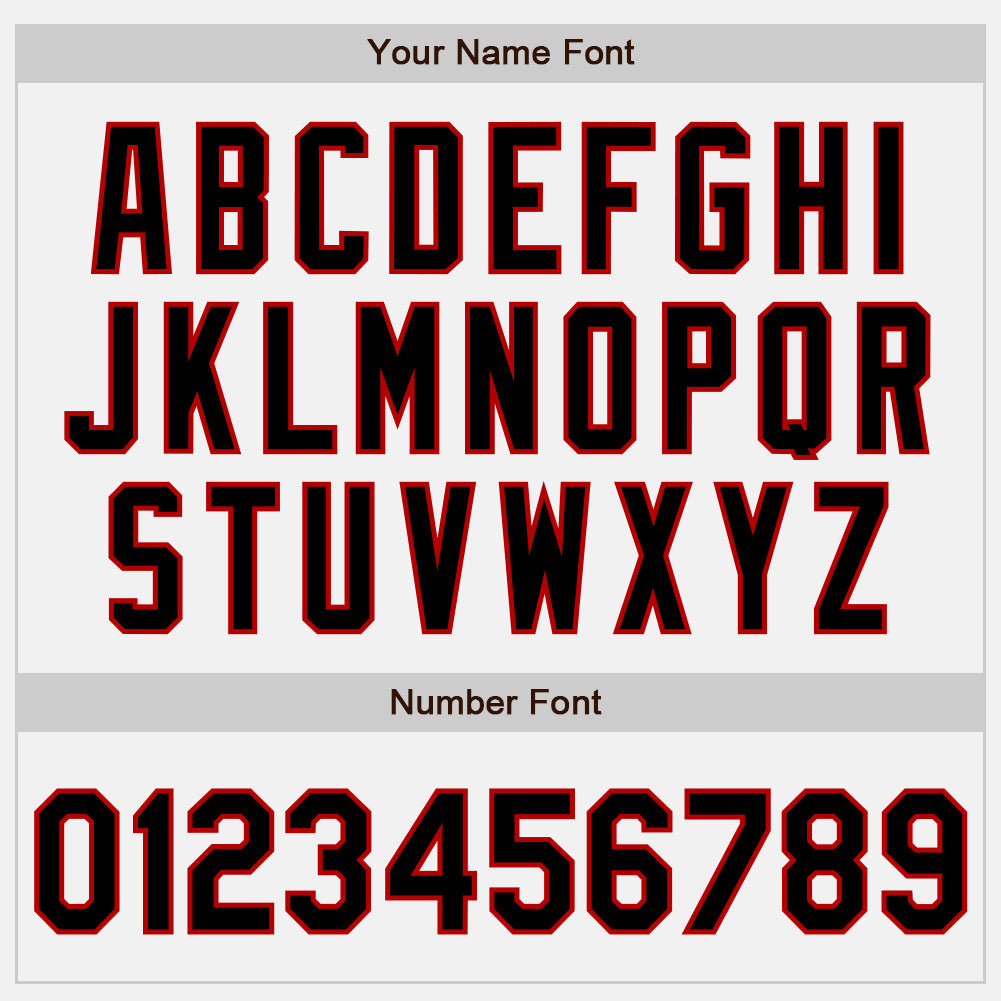 Custom White (Black Red Pinstripe) Black-Red Authentic Baseball Jersey - Sky-Custom