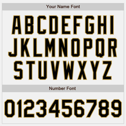 Custom White (Black Old Gold Pinstripe) Black-Old Gold Authentic Baseball Jersey - Sky-Custom